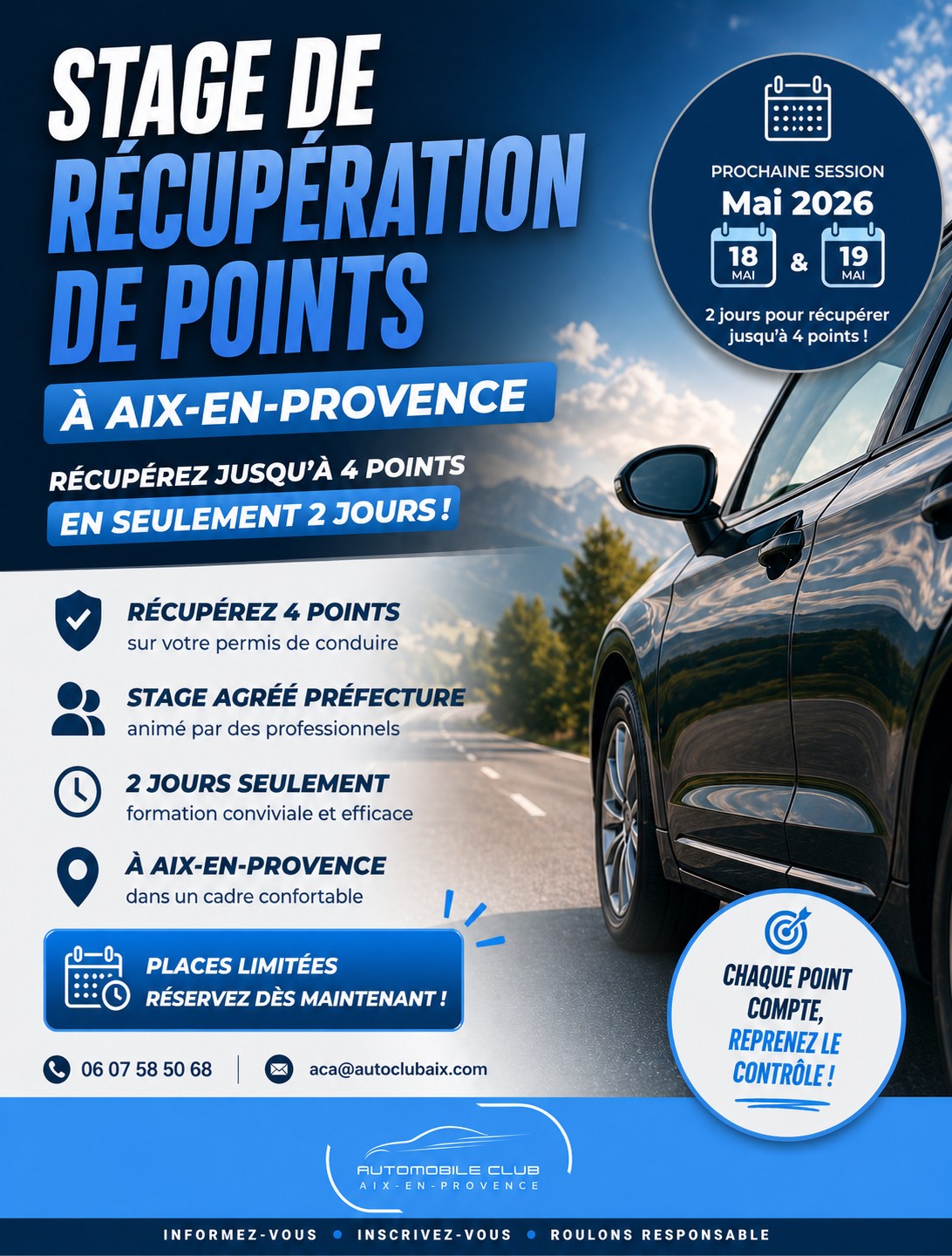 stage recuperation points permis de conduire